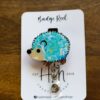 Floral Hedgehog Badge Reel, Interchangeable Badge Reel, Cute badge Reel, Teacher ID Holder, animal badge reel, Nurse Badge Holder