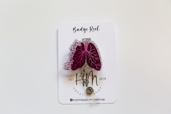 Respiratory Lungs Funny Badge Reel, Nurse Badge Reel, Respiratory Therapist Badge Reel, ICU Nurse, Retractable Badge