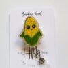Cute Corn Badge Reel, Cute Glitter Badge Reel, Retractable Badge Reel, Interchangeable Badge Reel