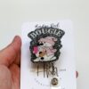 Bougie Snowman Badge Reel, Christmas Badge Reel, Christmas ID Holder, Interchangeable Glitter badge reel