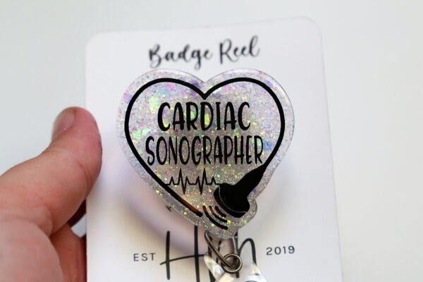 il_fullxfull.5514792264_j8fv Cardiac Sonographer Badge Reel, Heart badge reel, Nurse Badge Reel, Retractable ID Holder, Interchangeable, Glitter Badge Reel