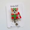 Christmas Corgi Badge Reel, Corgi Badge Reel, Funny Badge Reel, Retractable ID Holder, Interchangeable, Glitter Badge Reel