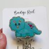 Triceratops badge reel, Interchangeable Badge Reel, Cute badge Reel, Teacher ID Holder, Dinosaur badge reel, Nurse Badge Holder