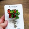 Santa Baby Badge Reel, Christmas Badge Reel, Funny Badge Reel, Retractable ID Holder, Interchangeable, Glitter Badge Reel