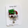 Christmas Camper Badge Reel, Be Merry Badge Reel, Funny Badge Reel, Retractable ID Holder, Interchangeable, Glitter Badge Reel