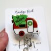 Christmas Camper Badge Reel, Be Merry Badge Reel, Funny Badge Reel, Retractable ID Holder, Interchangeable, Glitter Badge Reel