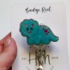Triceratops badge reel, Interchangeable Badge Reel, Cute badge Reel, Teacher ID Holder, Dinosaur badge reel, Nurse Badge Holder