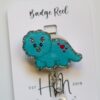 Triceratops badge reel, Interchangeable Badge Reel, Cute badge Reel, Teacher ID Holder, Dinosaur badge reel, Nurse Badge Holder