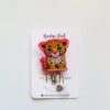 Neon Leopard Interchangeable Badge Reel - Cute Animal Teacher Nurse ID Holder with Retractable Clip
