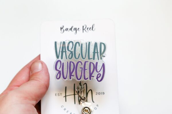 Vascular Surgery Badge Reel, OR ID Holder, Retractable Badge Reel, Interchangeable Badge Holder, Surgeon gift, vascular surgeon