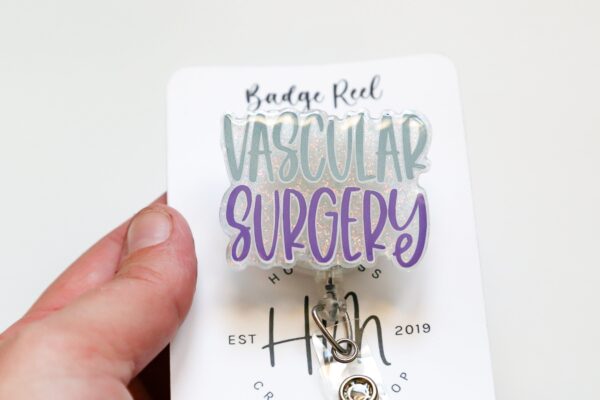 Vascular Surgery Badge Reel, OR ID Holder, Retractable Badge Reel, Interchangeable Badge Holder, Surgeon gift, vascular surgeon