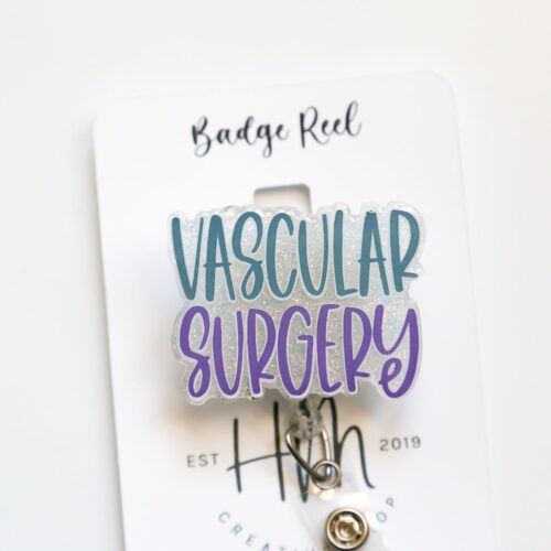 Vascular Surgery Badge Reel, OR ID Holder, Retractable Badge Reel, Interchangeable Badge Holder, Surgeon gift, vascular surgeon