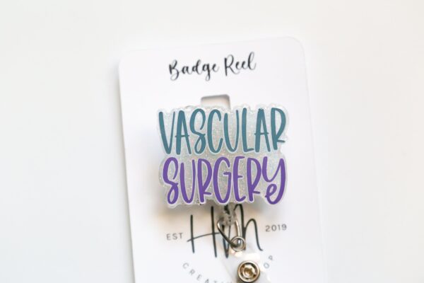 Vascular Surgery Badge Reel, OR ID Holder, Retractable Badge Reel, Interchangeable Badge Holder, Surgeon gift, vascular surgeon