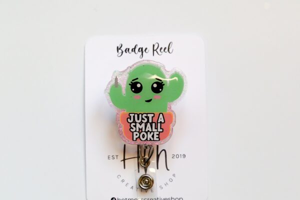 Cactus Badge Reel, RN ID Holder, Retractable Acrylic Badge Reel, Nurse Gift, Teacher Lanyard, Plant Life