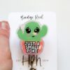 Cactus Badge Reel, RN ID Holder, Retractable Acrylic Badge Reel, Nurse Gift, Teacher Lanyard, Plant Life