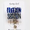 Freezin Season Badge Reel, Winter Badge Reel, Nurse Badge Reel, Retractable ID Holder, Glitter Badge Reel, Winter ID Holder