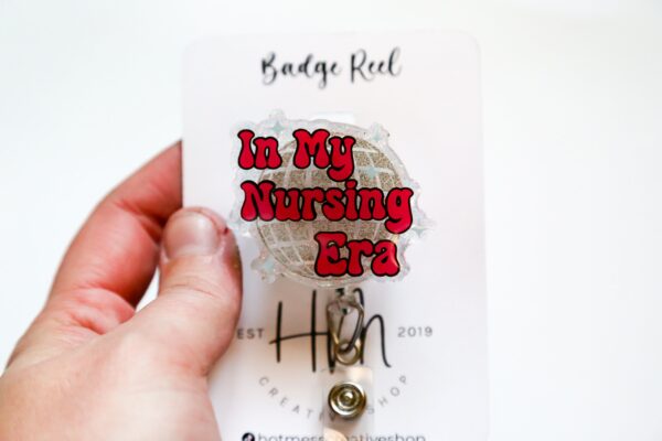 il_fullxfull.5649022060_ftev In My Nursing Era Badge Reel, Retractable Badge Reel, Interchangeable Badge Reel, Funny Badge Reel, New Nurse Gift