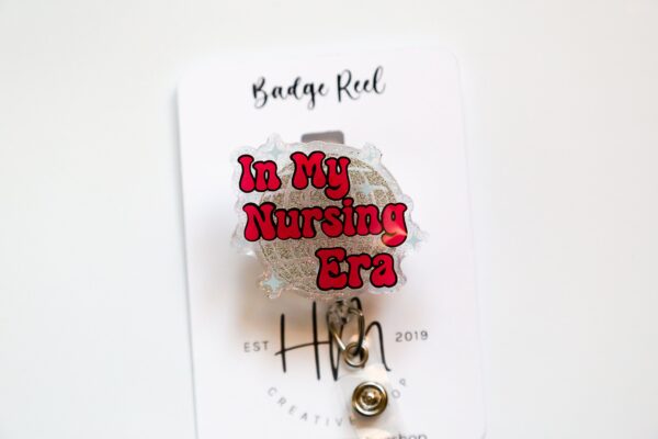 il_fullxfull.5649022066_957v In My Nursing Era Badge Reel, Retractable Badge Reel, Interchangeable Badge Reel, Funny Badge Reel, New Nurse Gift