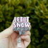 Let it snow, Somewhere else Badge Reel, Christmas Badge Reel, Nurse Badge Reel, Retractable ID Holder, Glitter Badge Reel, Winter ID Holder