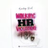 Walking HR Violation Funny Badge Reel, Night Shift badge reel, Office Lanyard