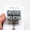 Emergency Medicine Badge Reel, Nurse Badge Reel, Retractable ID Holder, Interchangeable, Glitter Badge Reel