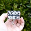 Emergency Medicine Badge Reel, Nurse Badge Reel, Retractable ID Holder, Interchangeable, Glitter Badge Reel