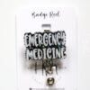 Emergency Medicine Badge Reel, Nurse Badge Reel, Retractable ID Holder, Interchangeable, Glitter Badge Reel