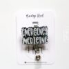 Emergency Medicine Badge Reel, Nurse Badge Reel, Retractable ID Holder, Interchangeable, Glitter Badge Reel