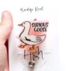 Serious Goose badge reel, Interchangeable Badge Reel, Cute badge Reel, Teacher ID Holder, animal badge reel, Badge Holder, Funny Badge Reel