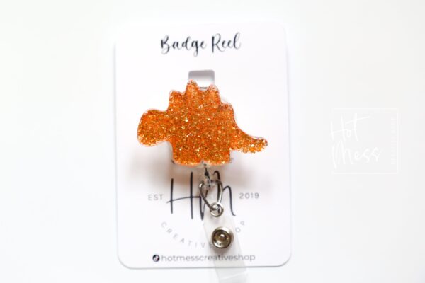 Dino Nuggie badge reel, Stegosaurus Interchangeable Badge Reel, Cute badge Reel, Teacher ID Holder, Dinosaur badge reel, Nurse Badge Holder