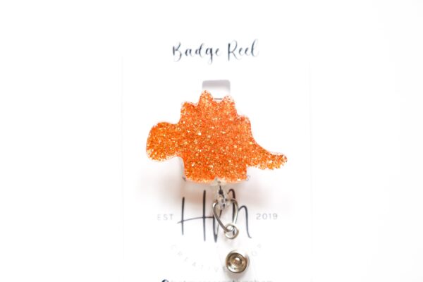 Dino Nuggie badge reel, Stegosaurus Interchangeable Badge Reel, Cute badge Reel, Teacher ID Holder, Dinosaur badge reel, Nurse Badge Holder
