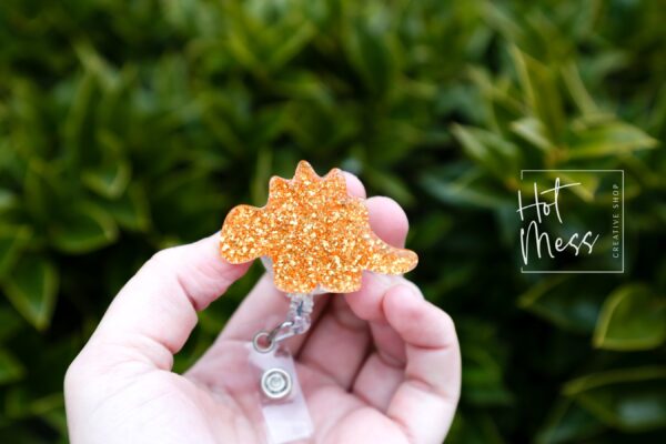 Dino Nuggie badge reel, Stegosaurus Interchangeable Badge Reel, Cute badge Reel, Teacher ID Holder, Dinosaur badge reel, Nurse Badge Holder