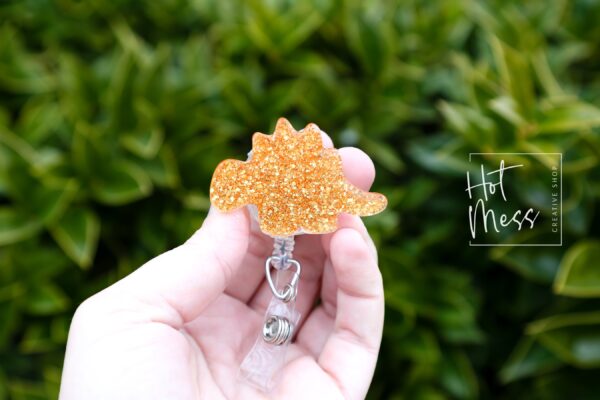 Dino Nuggie badge reel, Stegosaurus Interchangeable Badge Reel, Cute badge Reel, Teacher ID Holder, Dinosaur badge reel, Nurse Badge Holder