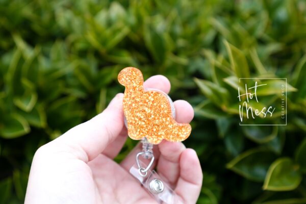 Dino Nuggie badge reel, Brontosaurus Interchangeable Badge Reel, Cute badge Reel, Teacher ID Holder, Dinosaur badge reel, Nurse Badge Holder
