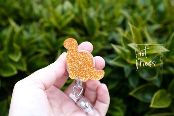 Dino Nuggie badge reel, Brontosaurus Interchangeable Badge Reel, Cute badge Reel, Teacher ID Holder, Dinosaur badge reel, Nurse Badge Holder