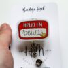 Hello I'm Delulu Badge Reel, Midnights, Retractable Badge Reel, Interchangeable Badge Reel, Funny Badge Reel, Dark Humor