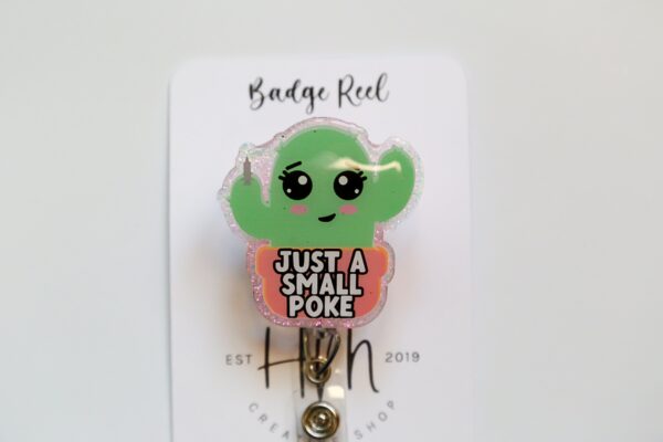Cactus Badge Reel, RN ID Holder, Retractable Acrylic Badge Reel, Nurse Gift, Teacher Lanyard, Plant Life