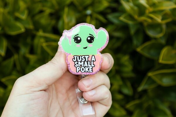 Cactus Badge Reel, RN ID Holder, Retractable Acrylic Badge Reel, Nurse Gift, Teacher Lanyard, Plant Life