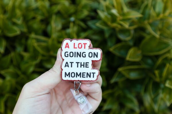 il_fullxfull.5697039543_f78s A Lot Going on at the Moment Badge Reel, Midnights, Retractable Badge Reel, Interchangeable Badge Reel, Funny Badge Reel