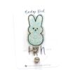 Easter badge reel, Bunny badge reel, Custom Badge Reel, Retractable ID Holder, Interchangeable, Glitter Badge Reel