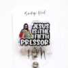 Jesus is the fifth Pressor Badge Reel, RN ID Holder, Retractable Acrylic Badge Reel, Night Shift, Funny Badge Reel, Glitter id holder