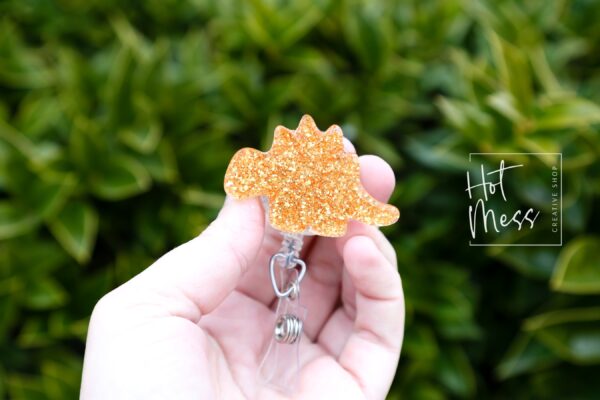 Dino Nuggie badge reel, Stegosaurus Interchangeable Badge Reel, Cute badge Reel, Teacher ID Holder, Dinosaur badge reel, Nurse Badge Holder