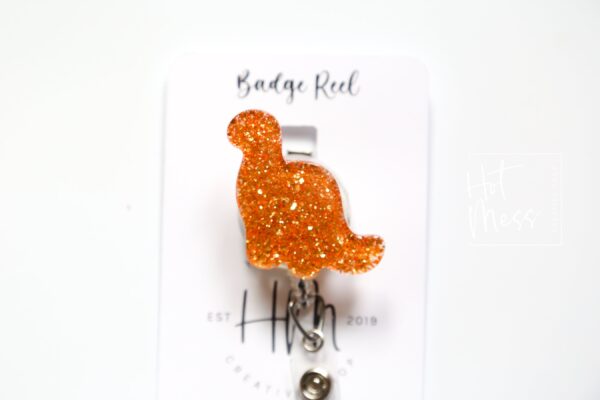 Dino Nuggie badge reel, Brontosaurus Interchangeable Badge Reel, Cute badge Reel, Teacher ID Holder, Dinosaur badge reel, Nurse Badge Holder