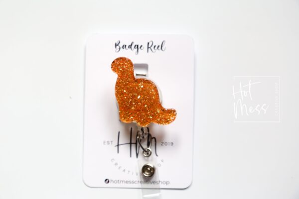Dino Nuggie badge reel, Brontosaurus Interchangeable Badge Reel, Cute badge Reel, Teacher ID Holder, Dinosaur badge reel, Nurse Badge Holder