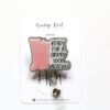 Ready for a grippy sock vacation Badge Reel, patient care ID Holder,  Retractable ID Holder, Interchangeable Badge Holder