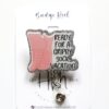 Ready for a grippy sock vacation Badge Reel, patient care ID Holder,  Retractable ID Holder, Interchangeable Badge Holder