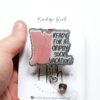 Ready for a grippy sock vacation Badge Reel, patient care ID Holder,  Retractable ID Holder, Interchangeable Badge Holder
