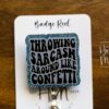 il_fullxfull.5729659056_g7xd Throwing sarcasm around like Confetti Badge Reel, RN ID Holder, Retractable Badge Reel, Nurse Gift, Office ID Holder, Custom Badge Reel