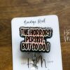 The Horrors Persist, but so do I, Funny Badge reel, RN ID Holder, Retractable Acrylic Badge Reel, Nurse Gift, Night Shift, Stocking Stuffer