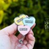 Valentines Day Badge Reel, Tacos, Tequila, Anxiety,  Nurse Badge Reel, Retractable ID Holder, Interchangeable, Glitter Badge Reel